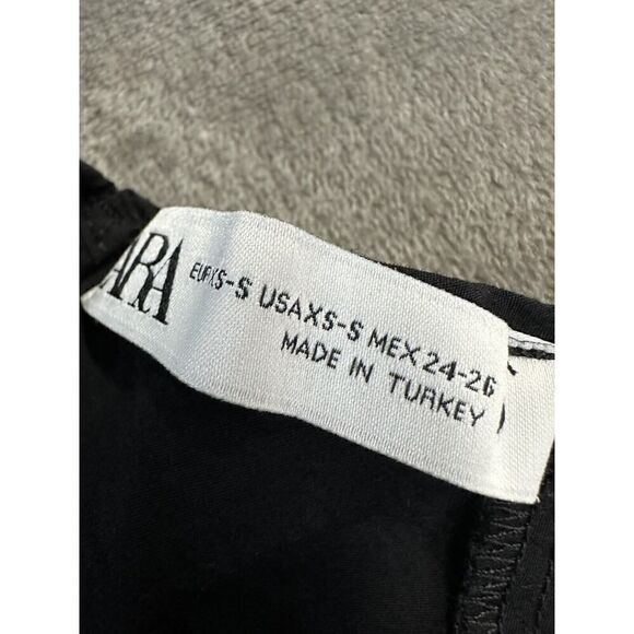 ZARA VOLUMINOUS LONG DRESS BLACK - REF. 5216/270 XS-S $119 - Picture 13 of 14